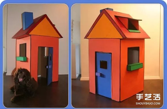 手工制作纸箱房子教程 DIY纸箱房子的做法 -  www.shouyihuo.com